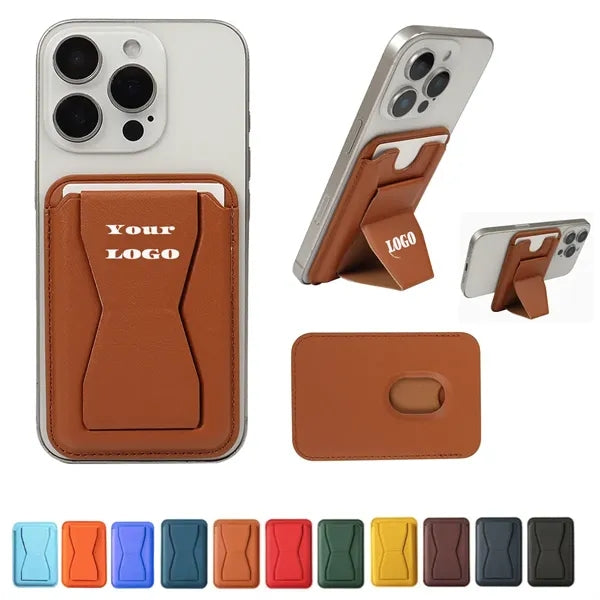 Magnetic Phone Card Holder With Kickstand