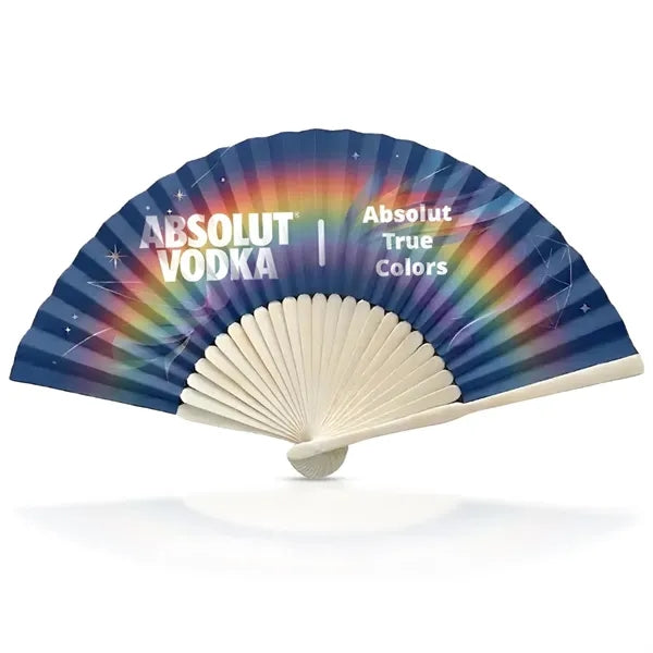 Fancy Bamboo Hand Fan - Full Color