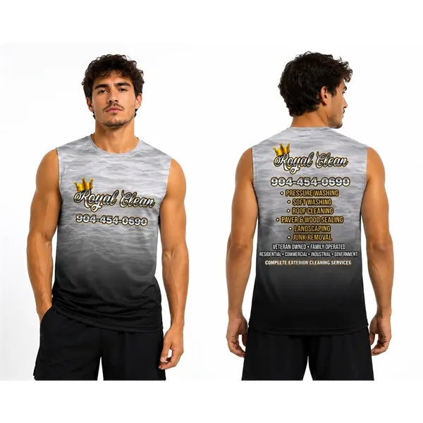 Cut and Sew Dye Sublimated Sleeveless Crew Neck