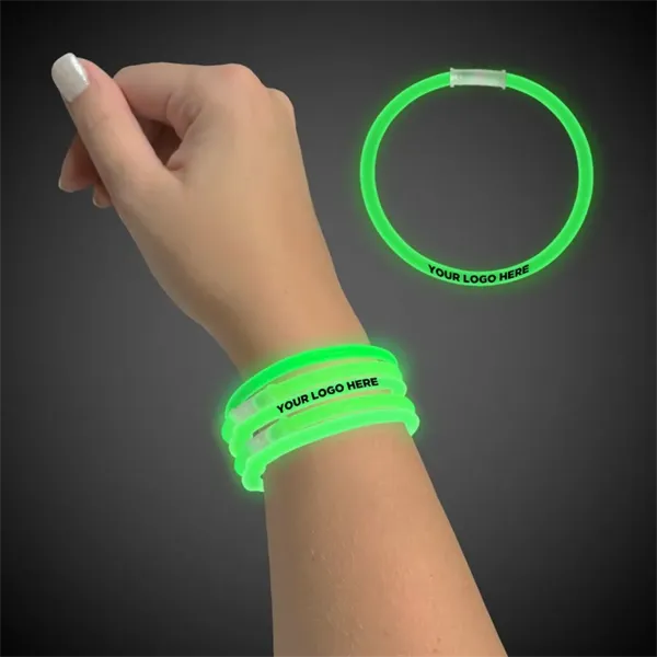 9" Single Color Superior Light Up Glow Bracelet