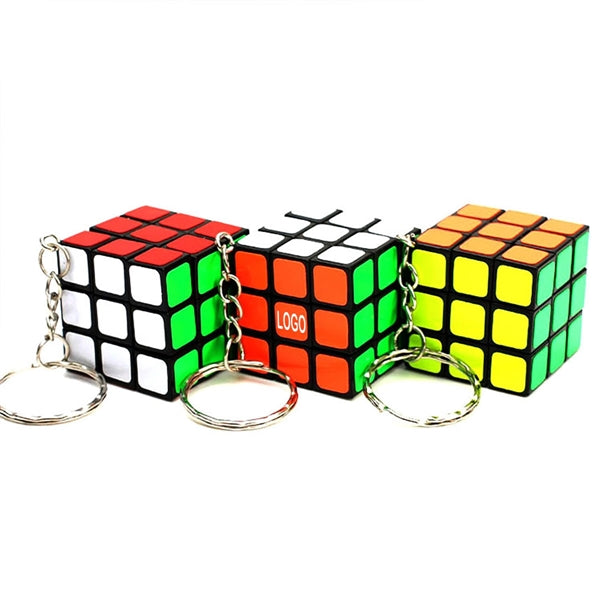 Puzzle Cube With Keychain
