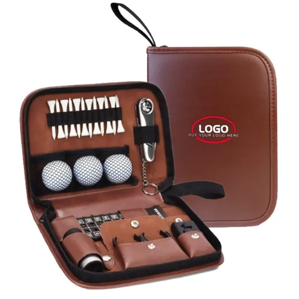 Golf Gifts Accessories Leather Pouch Balls Organizer Bag