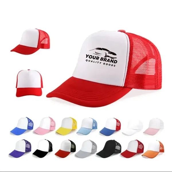 High Crown Mesh Baseball Hat Trucker Sports Customizable
