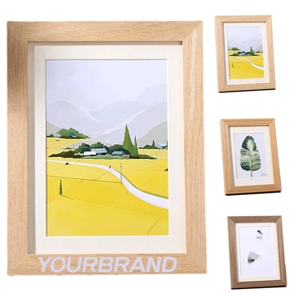 4x6 Multicolor Wood and High Definition Glass Picture Frame