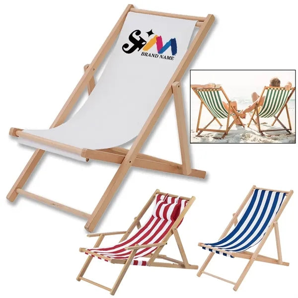 Adjustable Folding Stripe Beach Chaise Lounge Chairs
