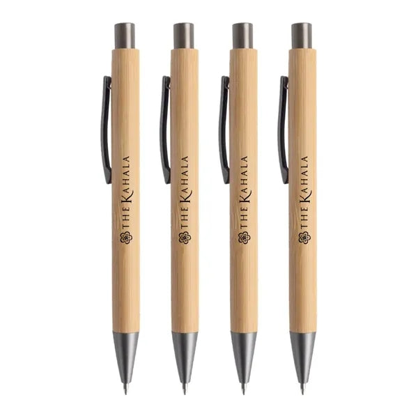 Union Printed - Bamboo Click Pen w/ Metal Clip