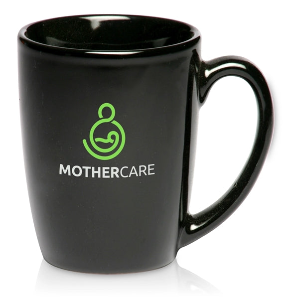 12 oz. Curved Java Custom Coffee Mug