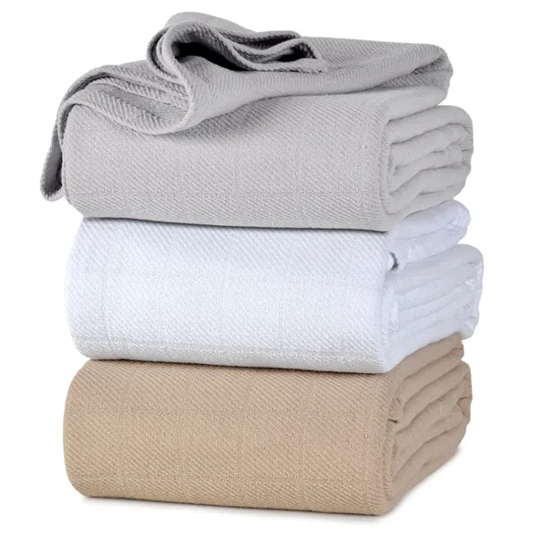AllSoft™ Cotton Blanket- White