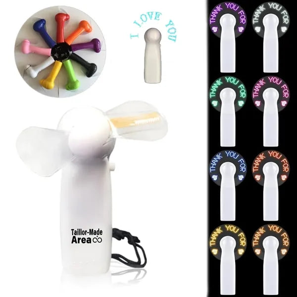 Custom LED Message Fan with Scrolling Text Display
