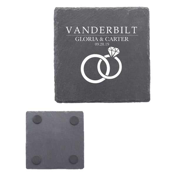 4" Square Slate Coasters