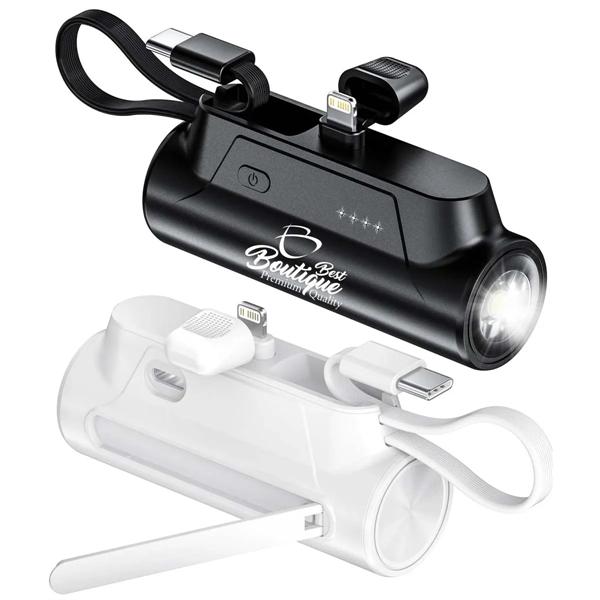 4000mAh Small Portable Fast Charger Built-in Flashlight