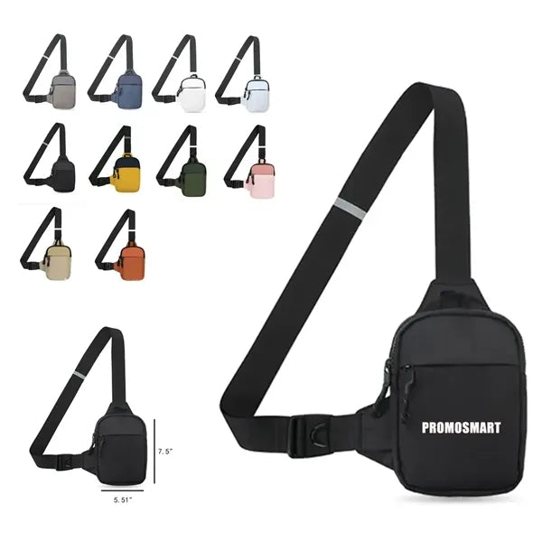 Crossbody Sling Outdoor Dual Pocket Waterproof Chest Bag