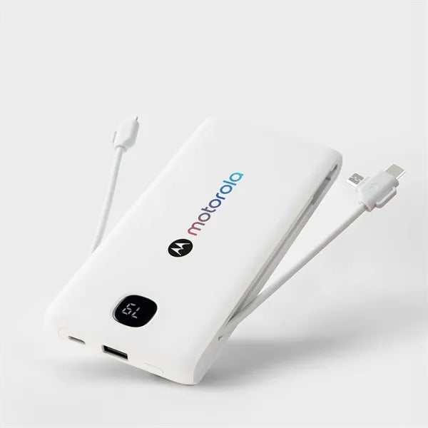 Zenith 10,000 mAh Power Bank with Retractable AC Wall Plug
