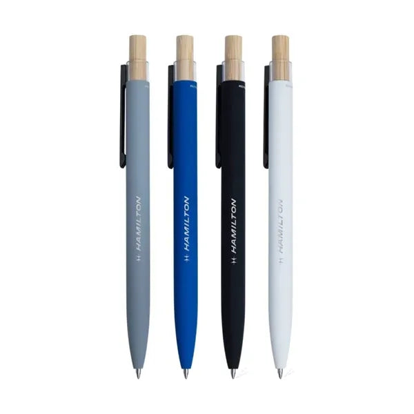 Satin Soft Touch Gel Click Recycled Aluminum Pen