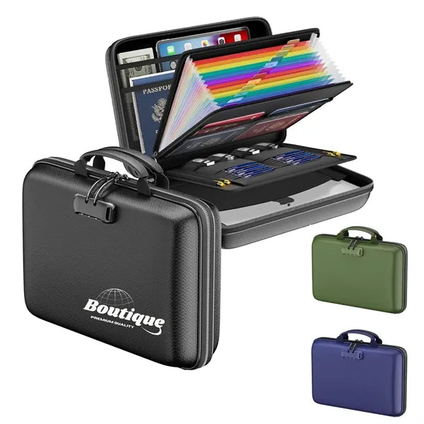 Fireproof Document Box File Organizer with Lock