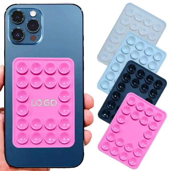 Vacuum Mobile Phone Suction Shelf Silicone Card Cover