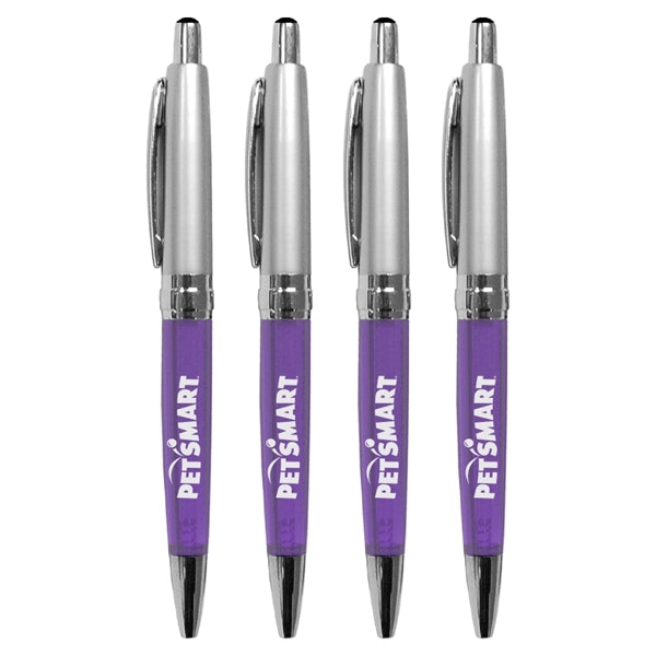 Union Printed, Financial Silver Clicker Pen