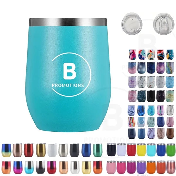 12oz Stainless Steel Eggshell Vacuum Insulated Wine Tumbler