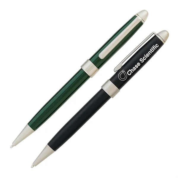 Norman-I Twist Action Pens with Silver Accents