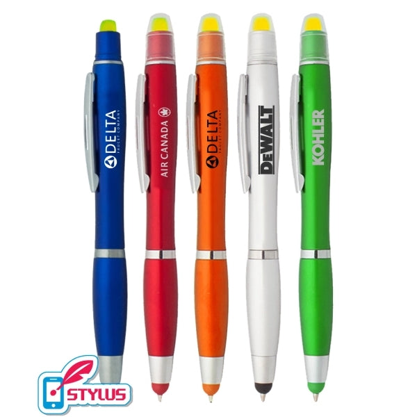 Union printed, Stylus Pen & Gel Highlighter Combo