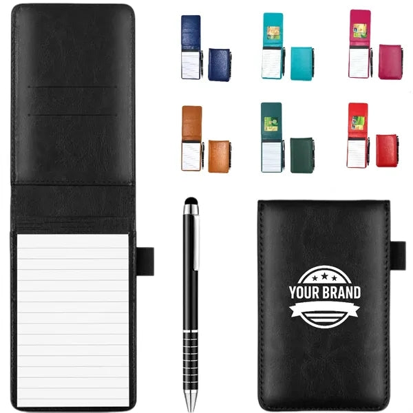 Custom PU Leather Pocket A7 Notebook with Pen