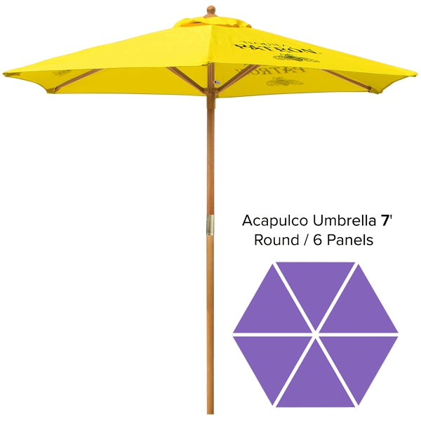 Acapulco Commercial Market Umbrella - 7' Round /6 Panels