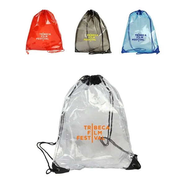 Union Printed - Clear Drawstring Bag
