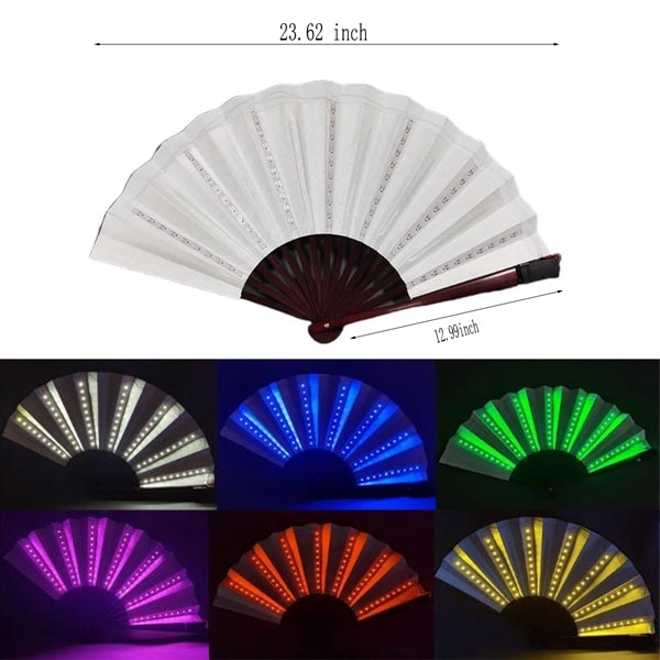 Folding Led Light Up Hand Fan