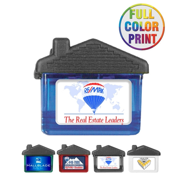 House Shaped Magnetic Memo Clip - Full Color