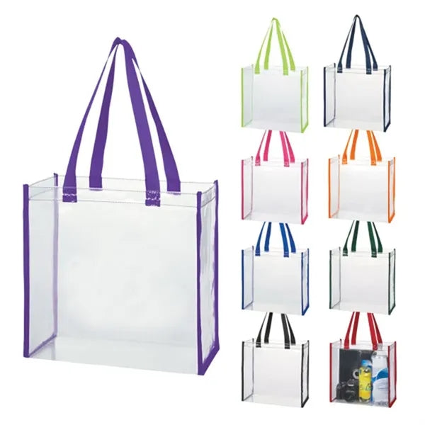 Clear PVC Stadium Tote Bag