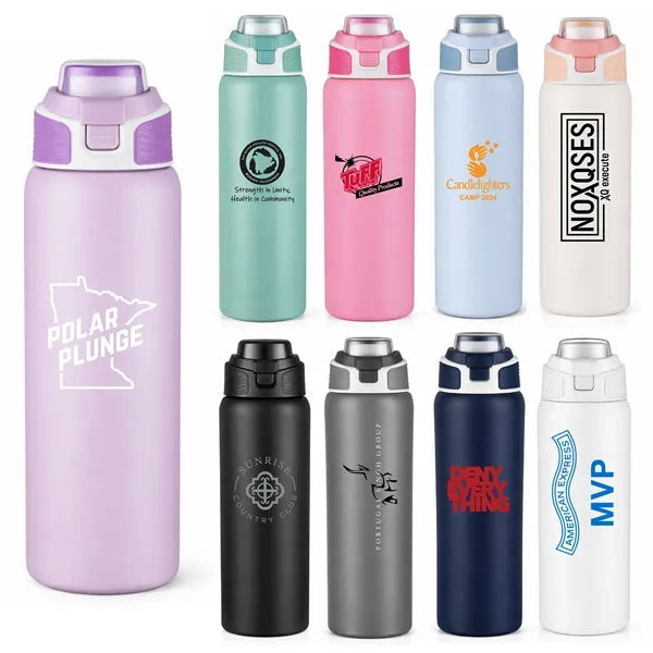 28oz. Premium Stainless Bottle w/ Easy Carry Handle Lid