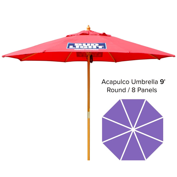 Acapulco Commercial Market Umbrella - 9' Round / 8 Panels