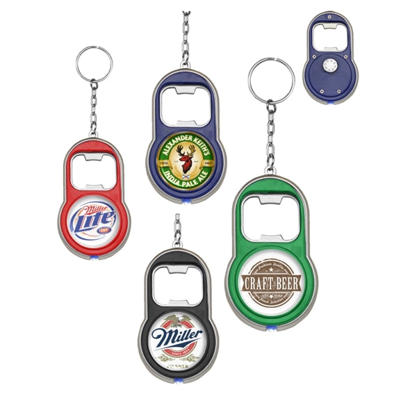 Bottle Opener with LED Flashlight Keychain