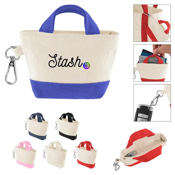 12 Oz. Recycled Cotton Mini Tote Bag Charm