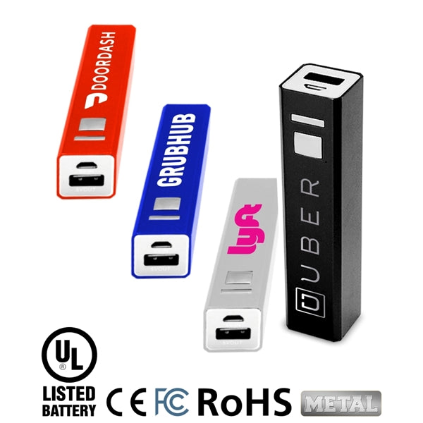 Aluminum Power Bank (2200 mAh) w/ LED indicator