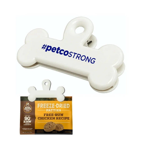 Bone Shaped Bag Sealing Clip with 1-Color Logo