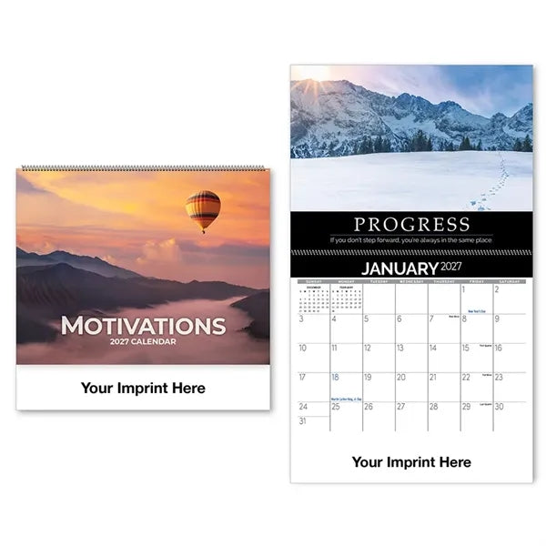 2027 Motivations Spiral Bound Calendar