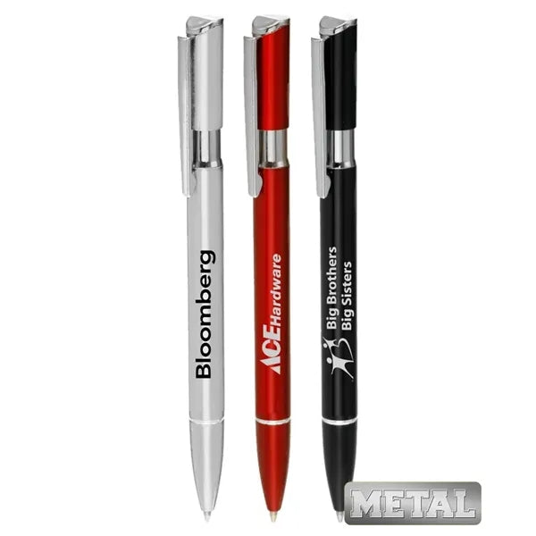 Union Printed, Promotional "Ritzy" Metal clicker Pens