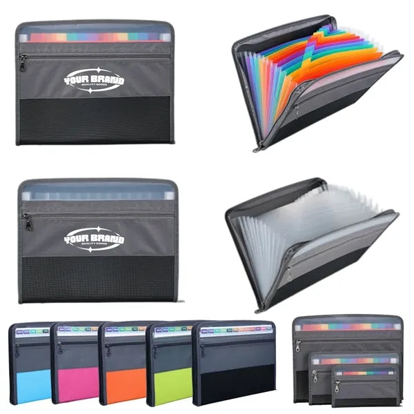 13 Pocket Expanding File Organizer Zipper Accordion Folder