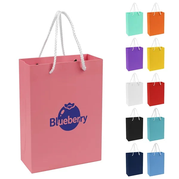 Small Paper Gift Bags W/ Handles 8"x4"x10"