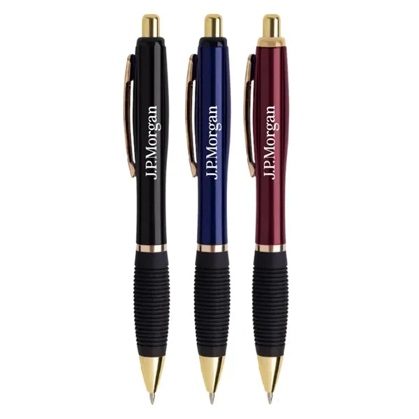 Union Printed - Gold Contour Grip Click Pen