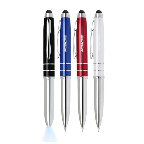 Union Printed - 3in1 Stylus Light Rollerball Metal Pen
