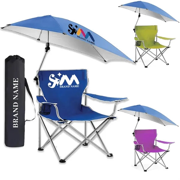 Portable Folding Seats Chair With Carrying Bag And Umbrella