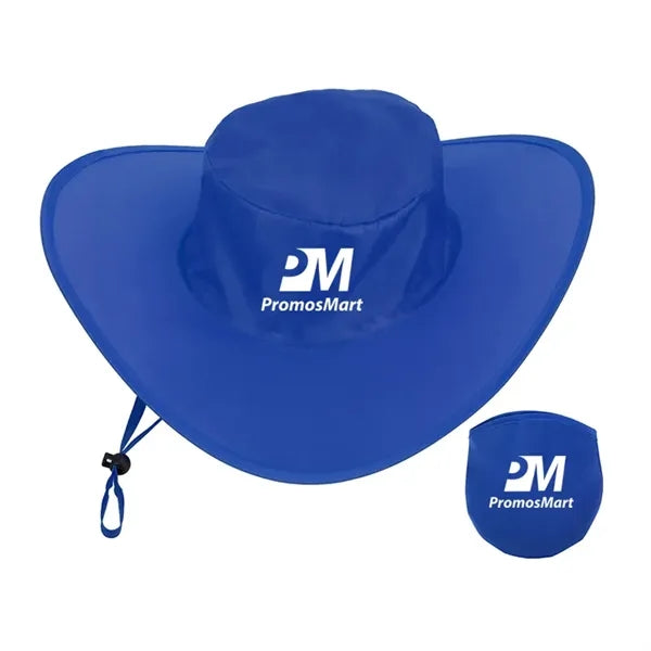 Foldable Polyester Cowboy Hat With Pouch