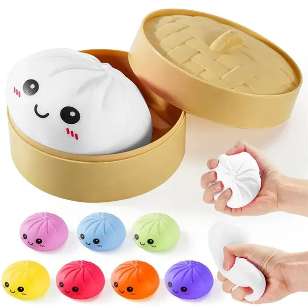 Colorful Squishy Dumpling Stress Ball Toy
