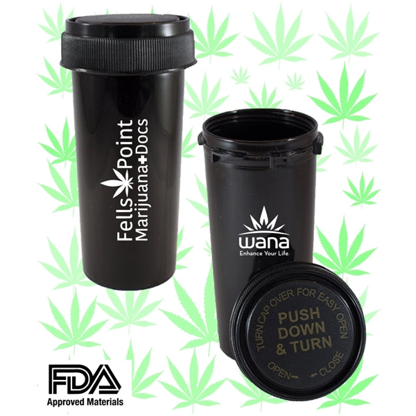 Push & Turn Reverse Container (30 Dram) - Cannabis