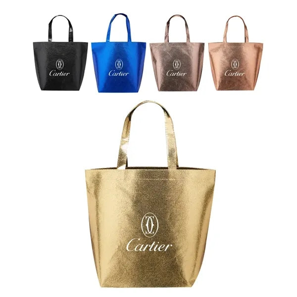 Union Printed - New Castle Non-woven Metallic Tote Bags