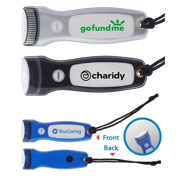 Union Printed, Flat LED Flashlight w/Wrist Strap