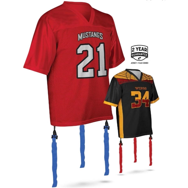 Adult Flag Football Jersey with Flag Attachments