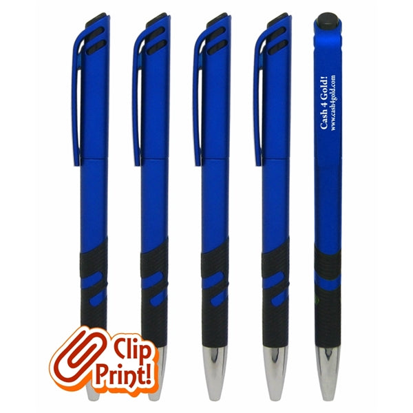 Colored "Premier" Twist Pen with Print on Clip